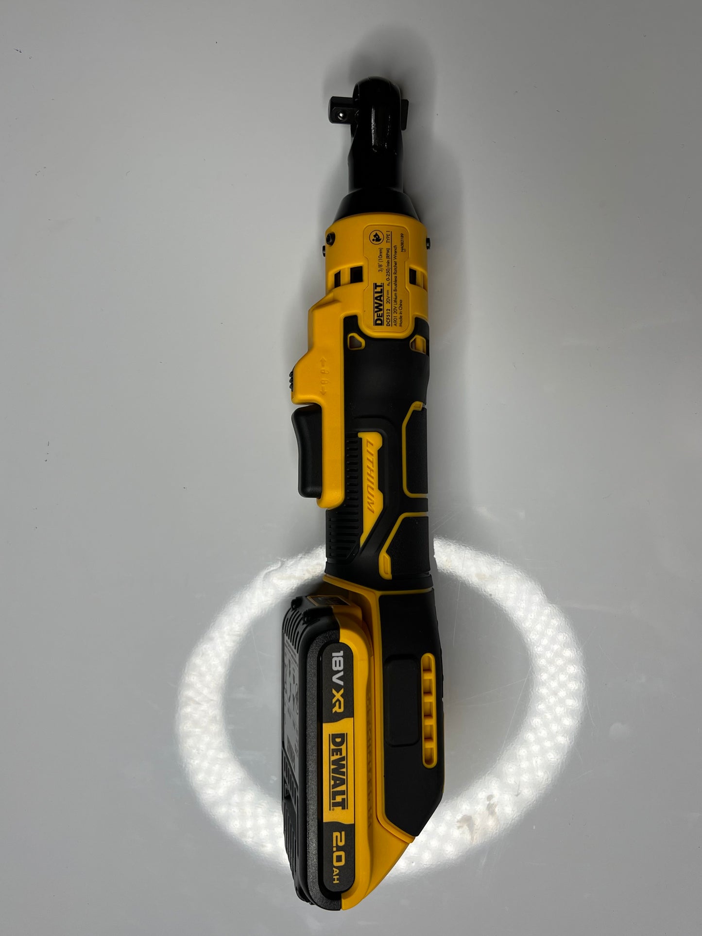 DEWALT Brushless Cordless 1/2 in Ratchet Right Angle Wrench DCF512 Variable Speed Power Wrench LED Light 20V Battery Power Tool